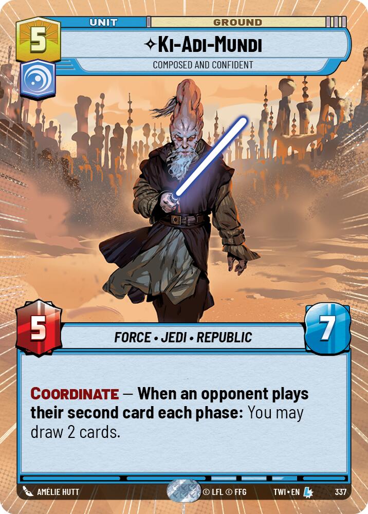 Ki-Adi-Mundi - Composed and Confident (Hyperspace) (337) [Twilight of the Republic] | Grognard Games