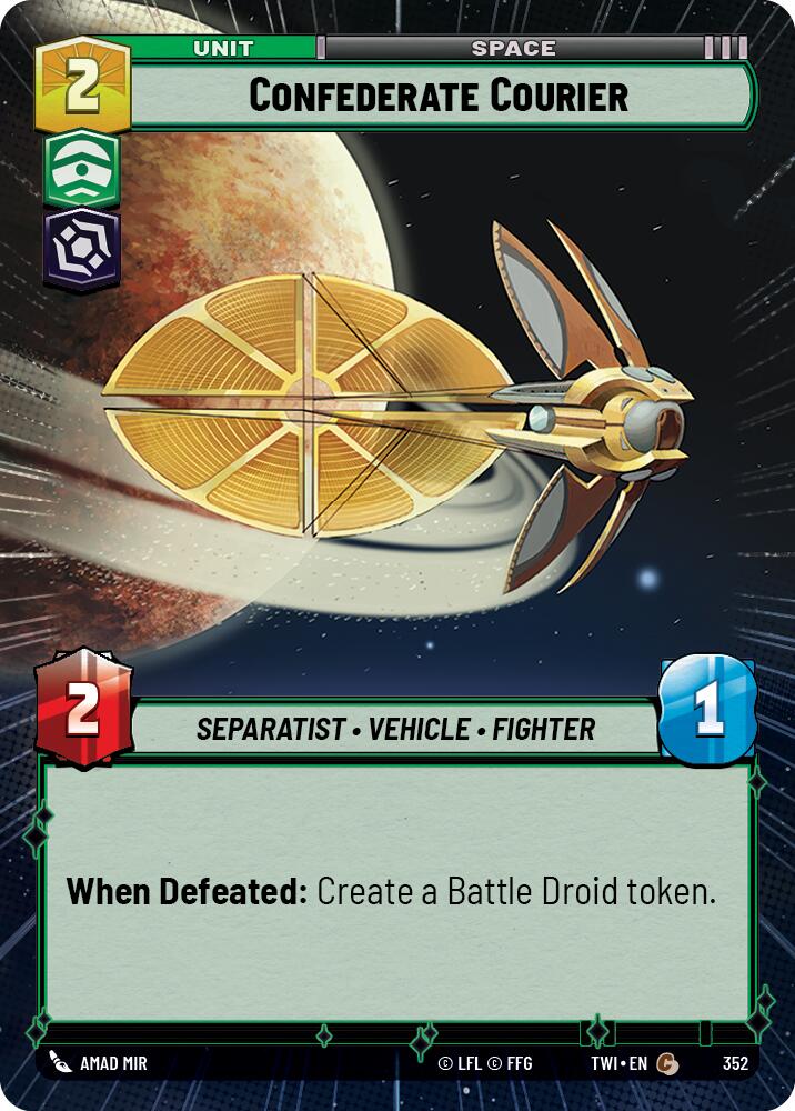 Confederate Courier (Hyperspace) (352) [Twilight of the Republic] | Grognard Games
