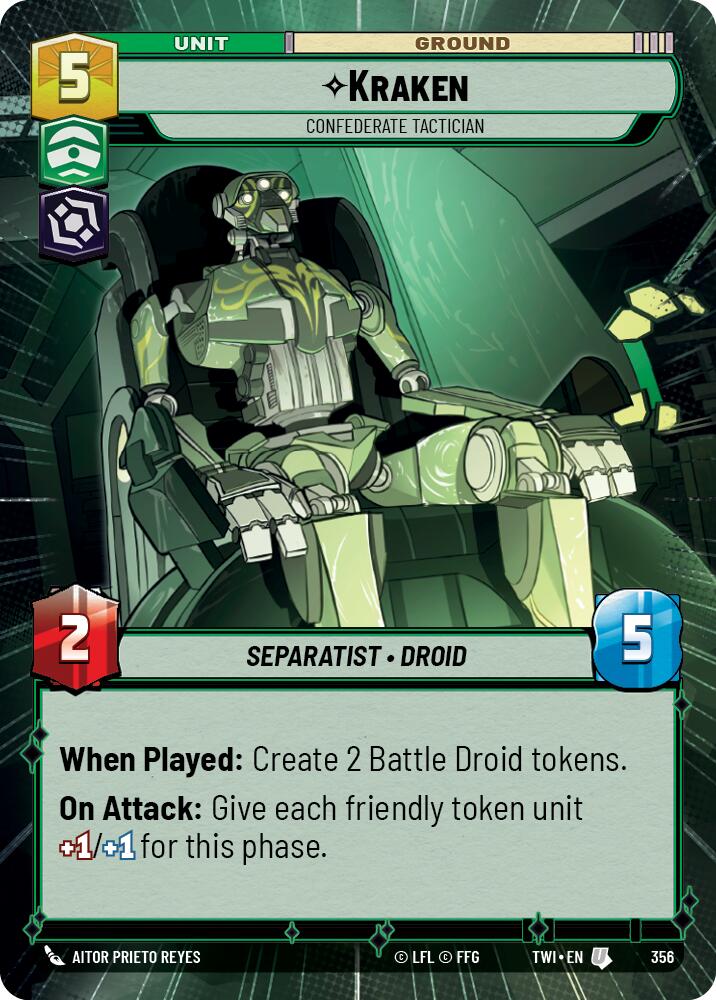 Kraken - Confederate Tactician (Hyperspace) (356) [Twilight of the Republic] | Grognard Games