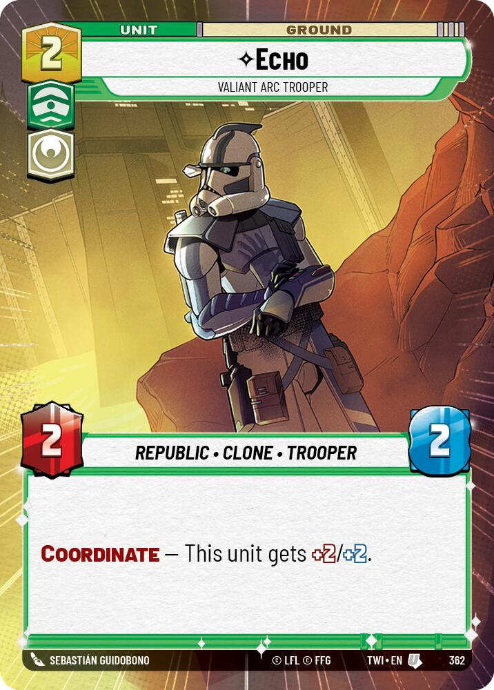 Echo - Valiant ARC Trooper (Hyperspace) (362) [Twilight of the Republic] | Grognard Games