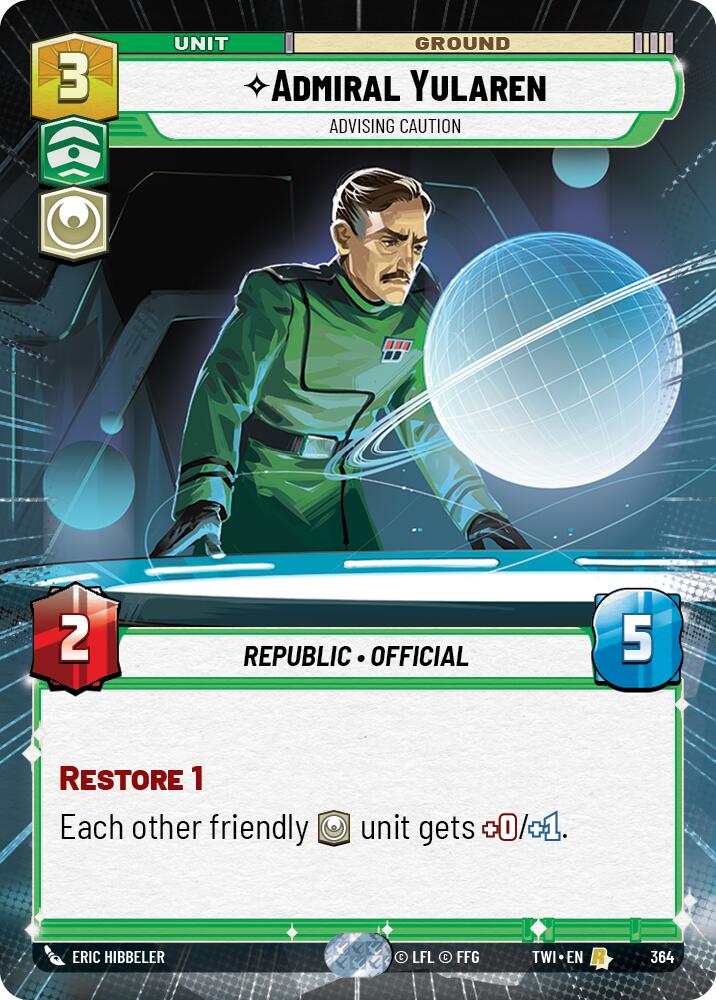 Admiral Yularen - Advising Caution (Hyperspace) (364) [Twilight of the Republic] | Grognard Games