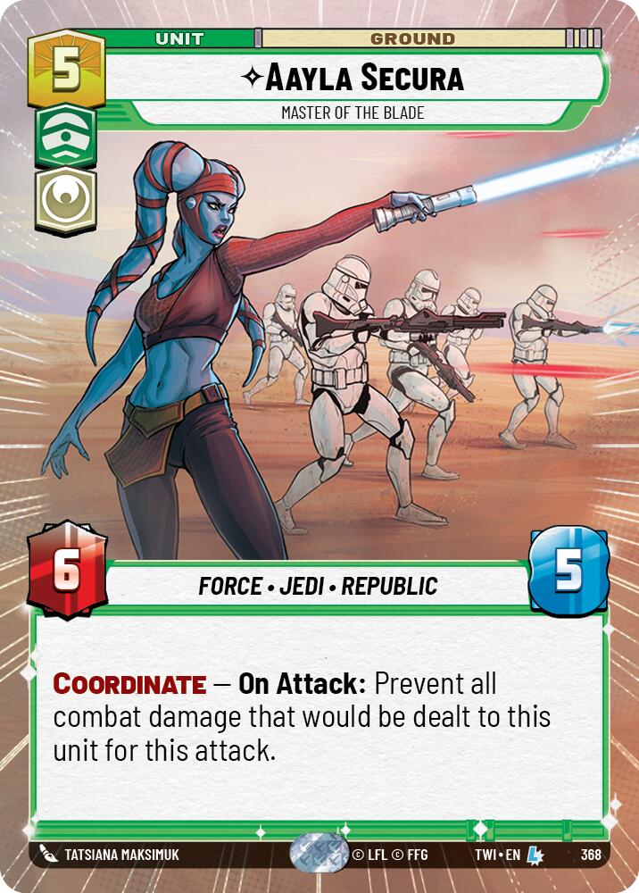 Aayla Secura - Master of the Blade (Hyperspace) (368) [Twilight of the Republic] | Grognard Games