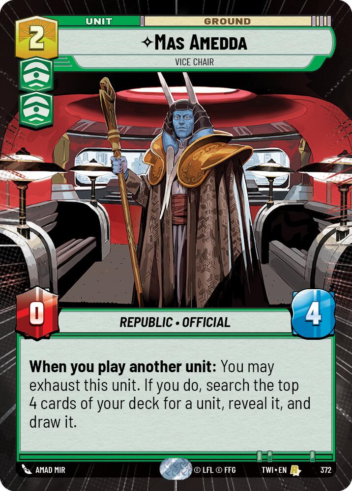 Mas Amedda - Vice Chair (Hyperspace) (372) [Twilight of the Republic] | Grognard Games