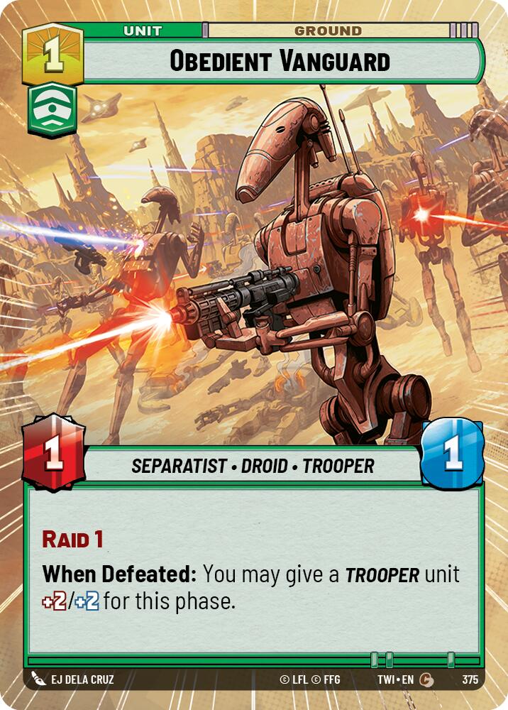 Obedient Vanguard (Hyperspace) (375) [Twilight of the Republic] | Grognard Games