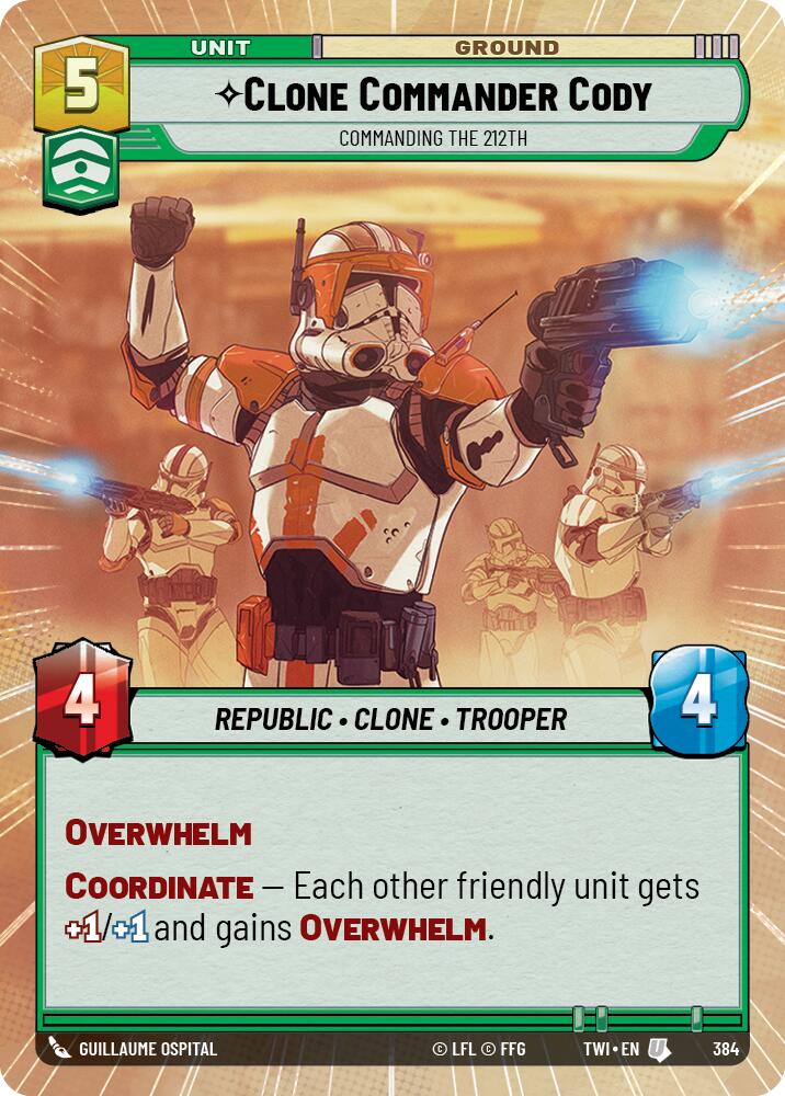 Clone Commander Cody - Commanding the 212th (Hyperspace) (384) [Twilight of the Republic] | Grognard Games