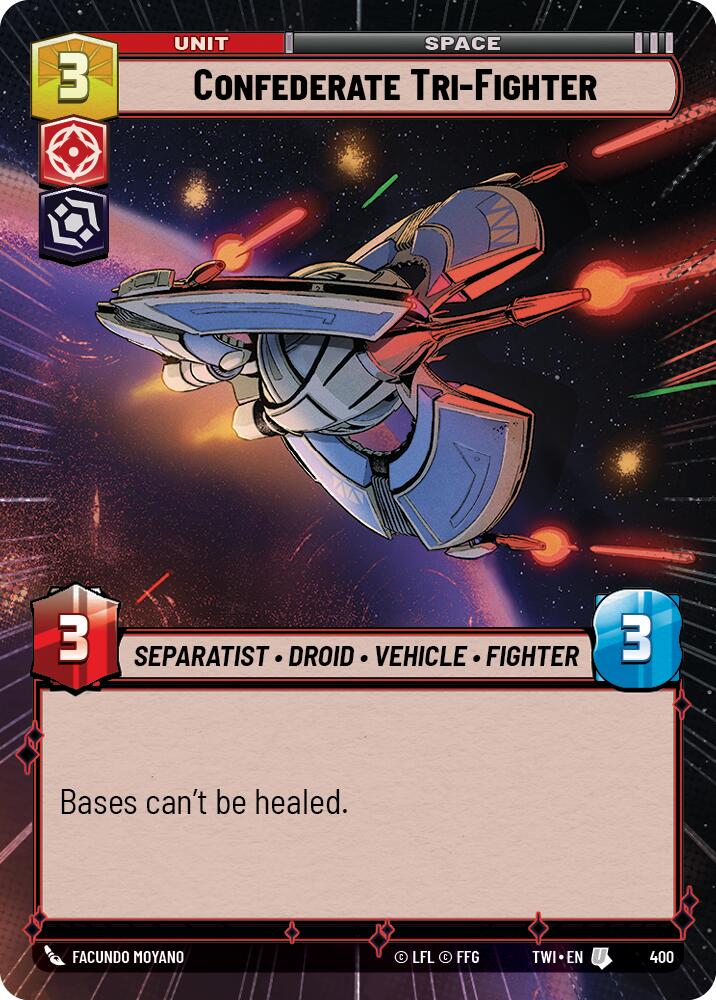 Confederate Tri-Fighter (Hyperspace) (400) [Twilight of the Republic] | Grognard Games
