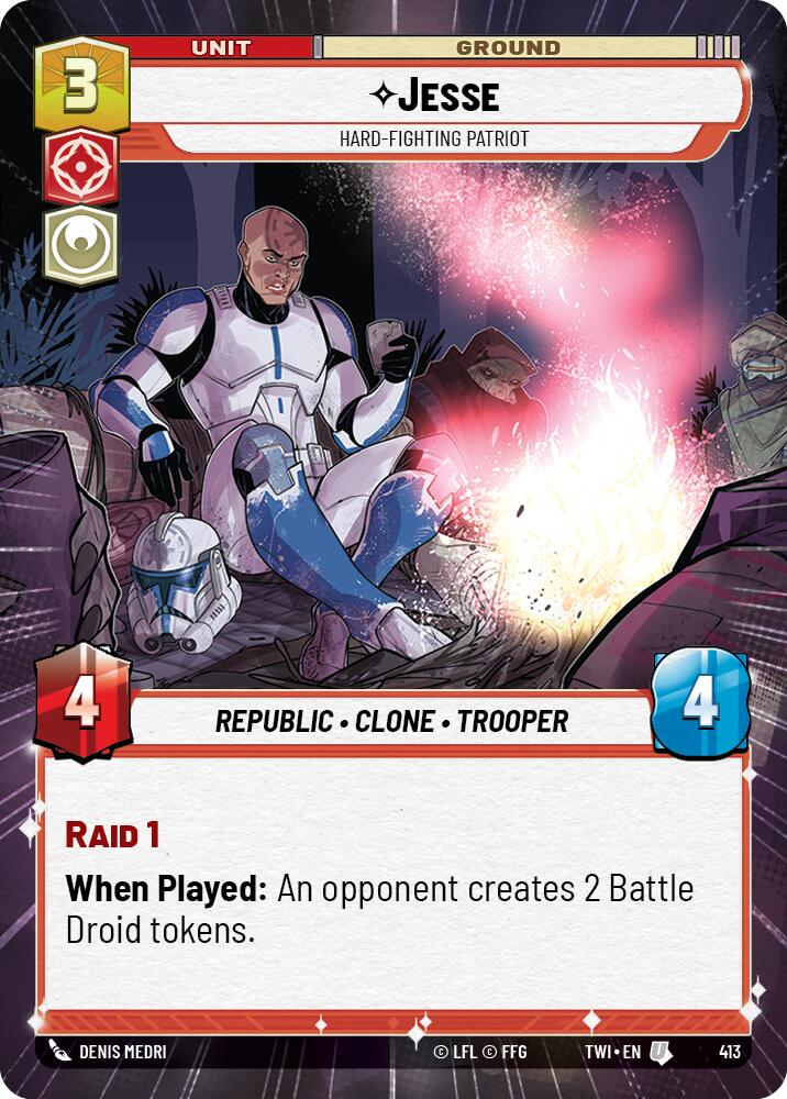 Jesse - Hard-Fighting Patriot (Hyperspace) (413) [Twilight of the Republic] | Grognard Games