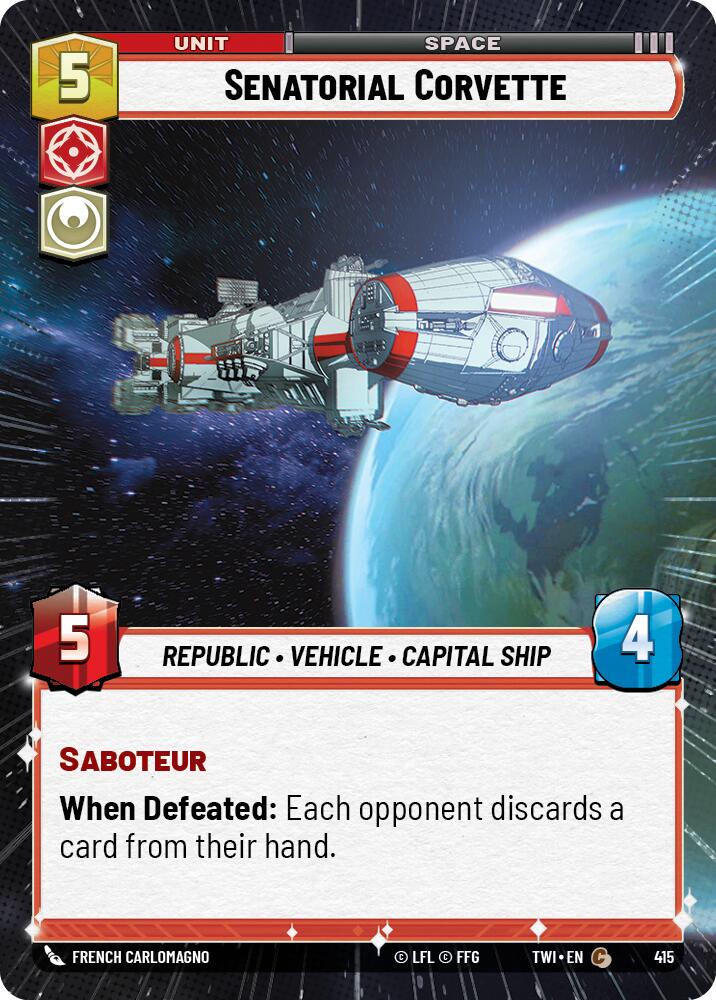Senatorial Corvette (Hyperspace) (415) [Twilight of the Republic] | Grognard Games