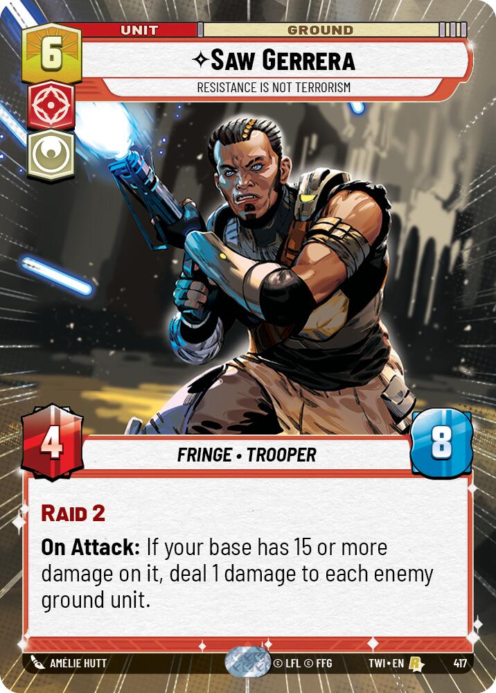 Saw Gerrera - Resistance is Not Terrorism (Hyperspace) (417) [Twilight of the Republic] | Grognard Games