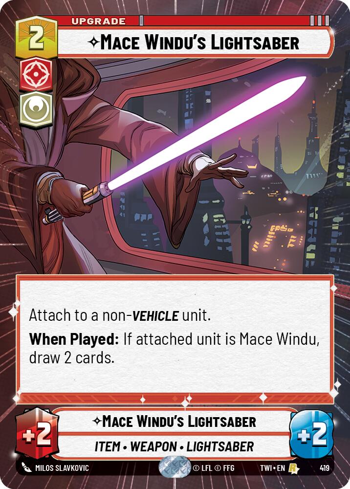 Mace Windu's Lightsaber (Hyperspace) (419) [Twilight of the Republic] | Grognard Games