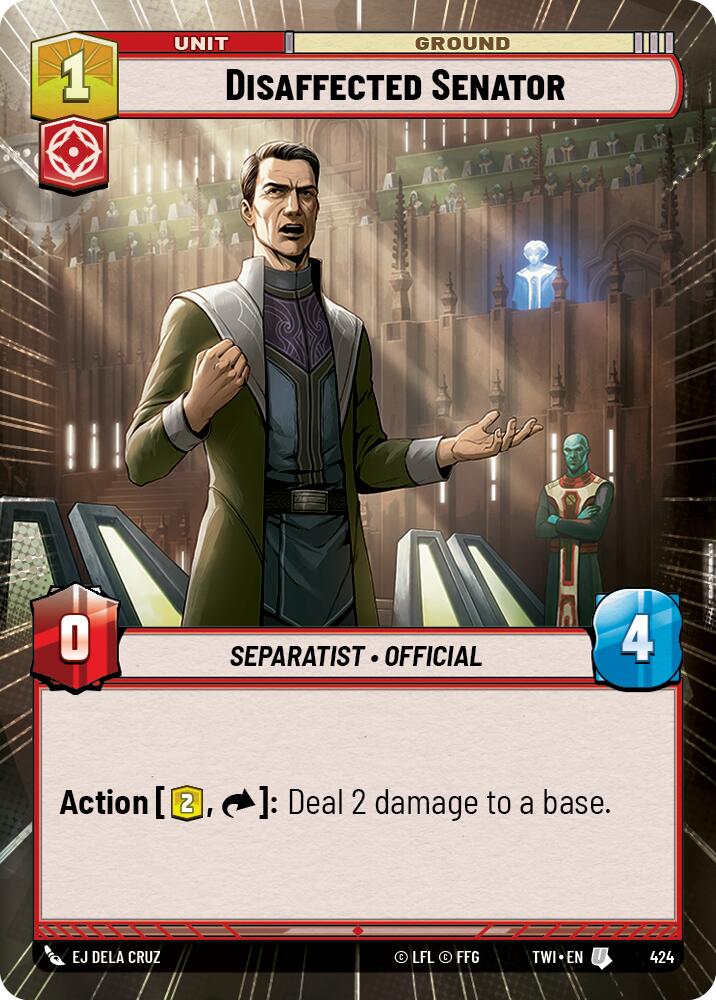 Disaffected Senator (Hyperspace) (424) [Twilight of the Republic] | Grognard Games