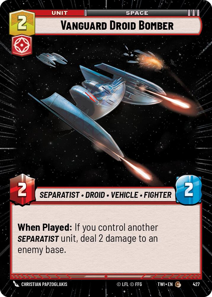 Vanguard Droid Bomber (Hyperspace) (427) [Twilight of the Republic] | Grognard Games