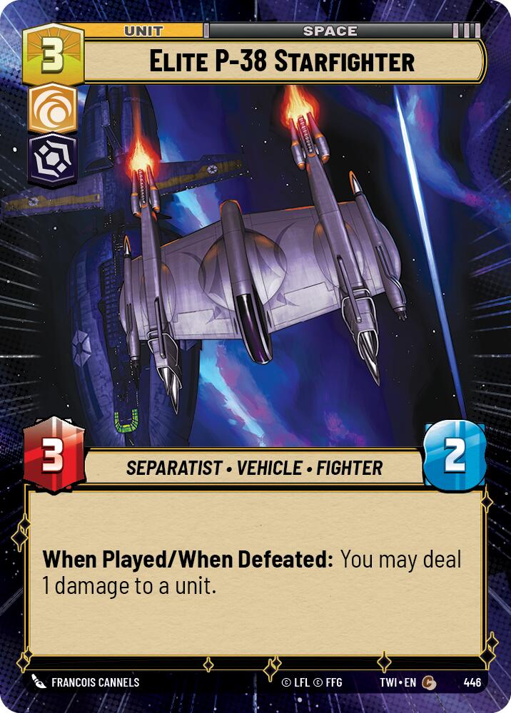 Elite P-38 Starfighter (Hyperspace) (446) [Twilight of the Republic] | Grognard Games