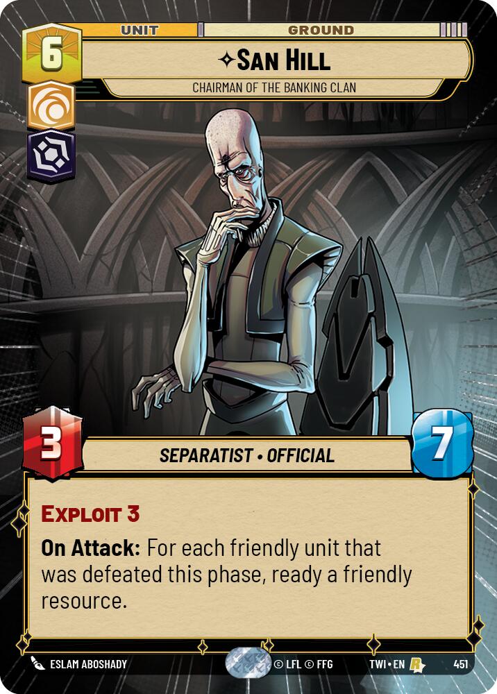 San Hill - Chairman of the Banking Clan (Hyperspace) (451) [Twilight of the Republic] | Grognard Games
