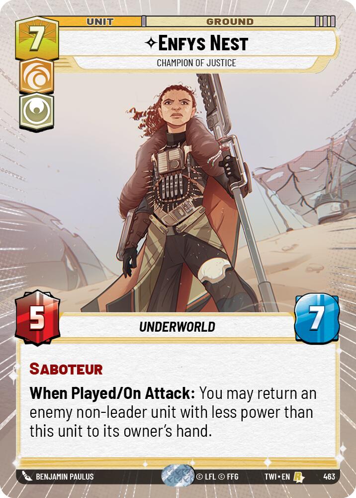 Enfys Nest - Champion of Justice (Hyperspace) (463) [Twilight of the Republic] | Grognard Games