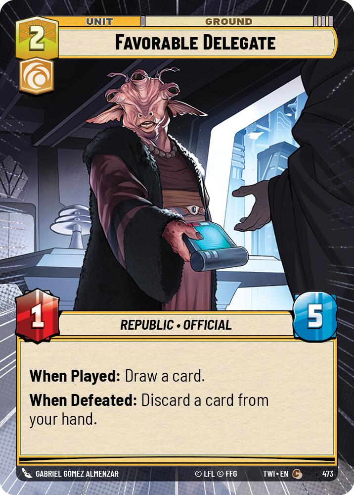 Favorable Delegate (Hyperspace) (473) [Twilight of the Republic] | Grognard Games