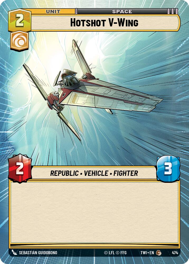 Hotshot V-Wing (Hyperspace) (474) [Twilight of the Republic] | Grognard Games