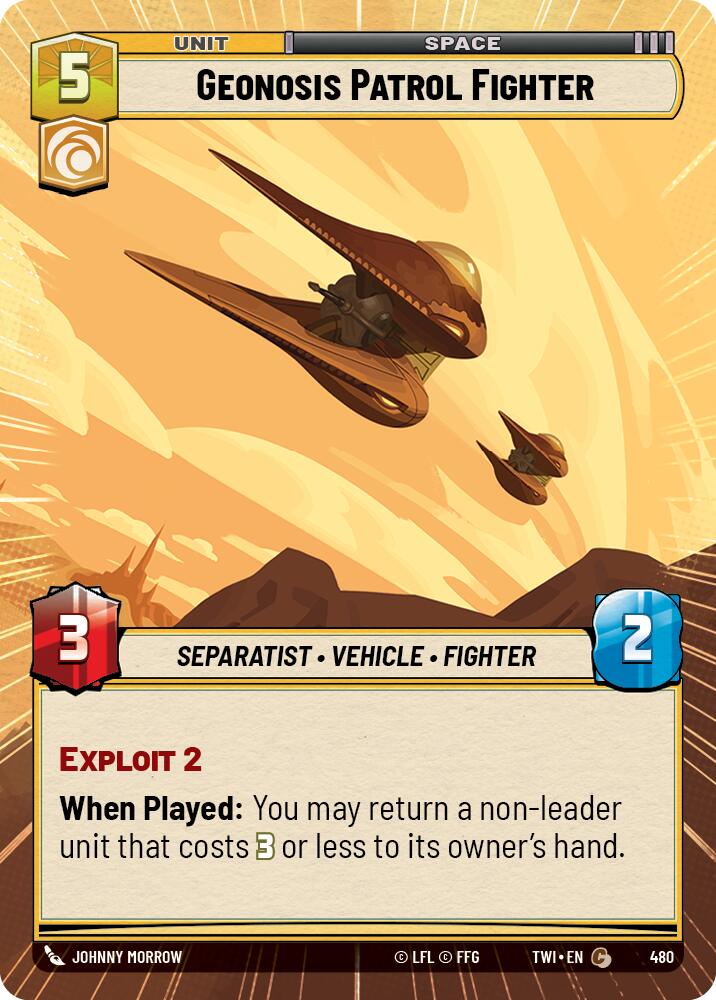 Geonosis Patrol Fighter (Hyperspace) (480) [Twilight of the Republic] | Grognard Games