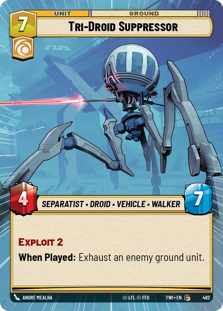 Tri-Droid Suppressor (Hyperspace) (482) [Twilight of the Republic] | Grognard Games