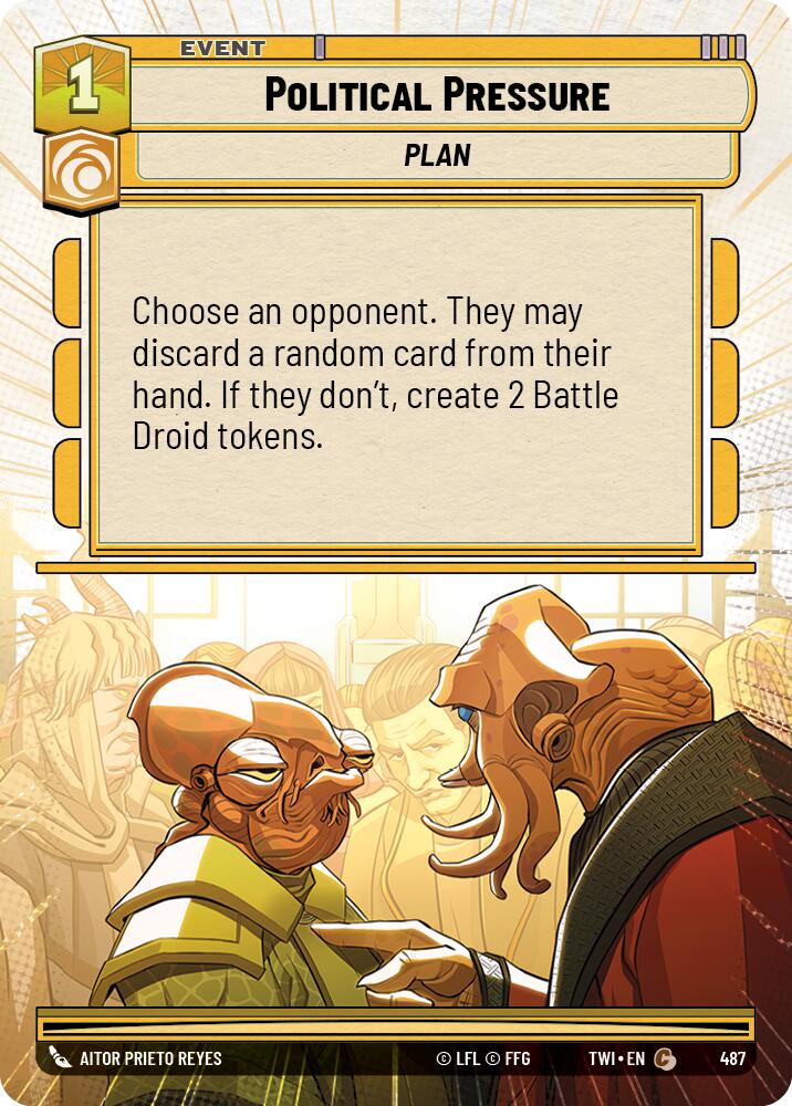 Political Pressure (Hyperspace) (487) [Twilight of the Republic] | Grognard Games