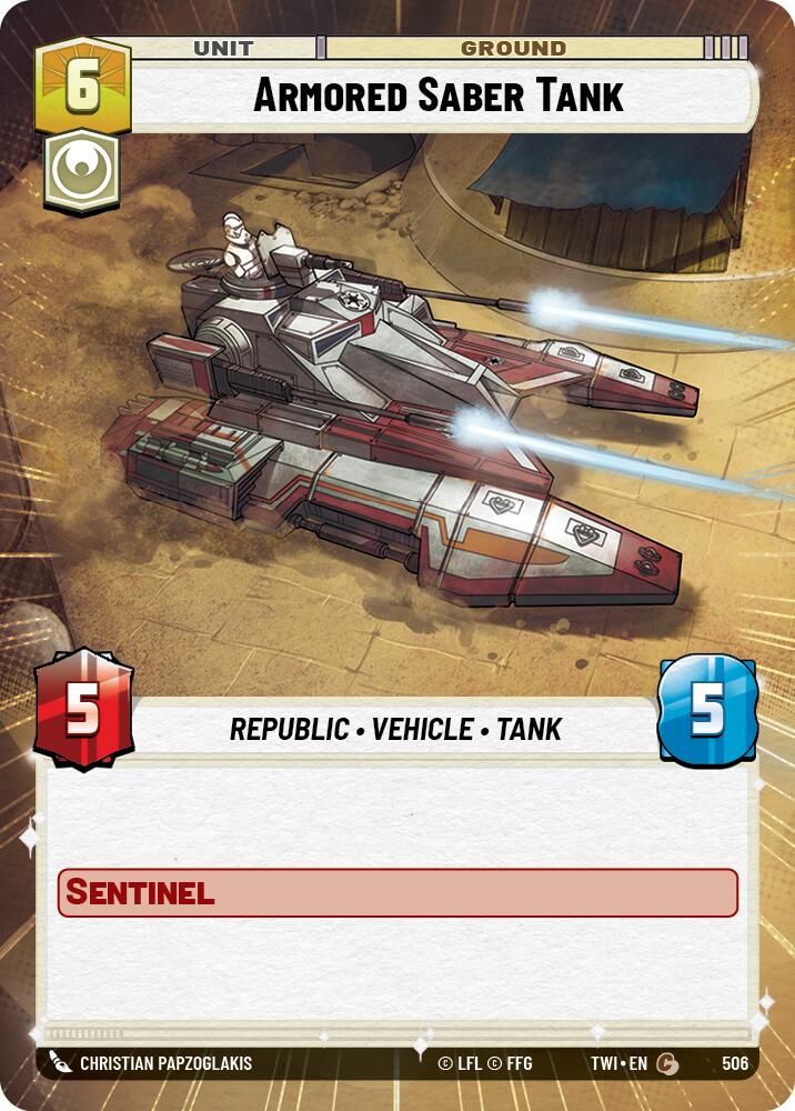 Armored Saber Tank (Hyperspace) (506) [Twilight of the Republic] | Grognard Games