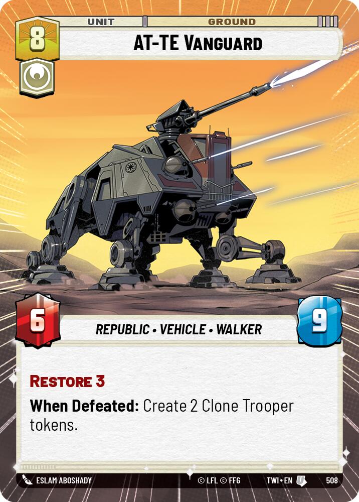 AT-TE Vanguard (Hyperspace) (508) [Twilight of the Republic] | Grognard Games
