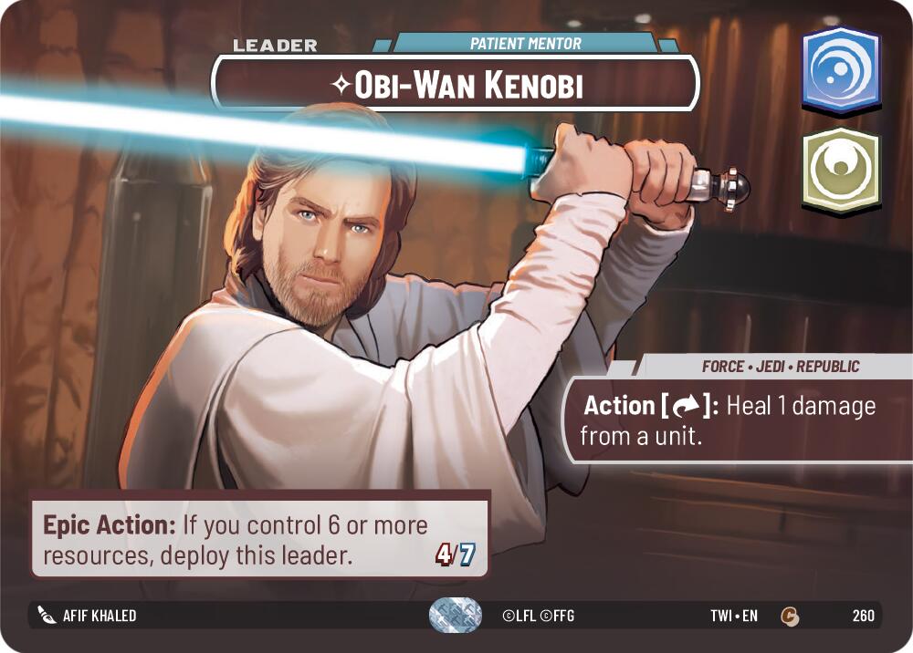 Obi-Wan Kenobi - Patient Mentor (Showcase) (260) [Twilight of the Republic] | Grognard Games
