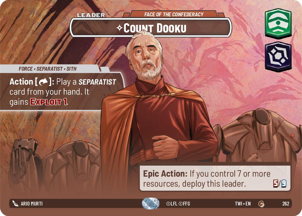 Count Dooku - Face of the Confederacy (Showcase) (262) [Twilight of the Republic] | Grognard Games