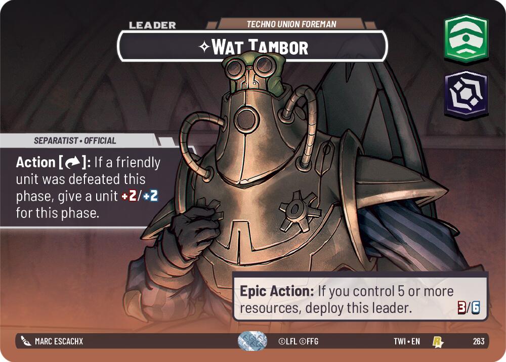 Wat Tambor - Techno Union Foreman (Showcase) (263) [Twilight of the Republic] | Grognard Games