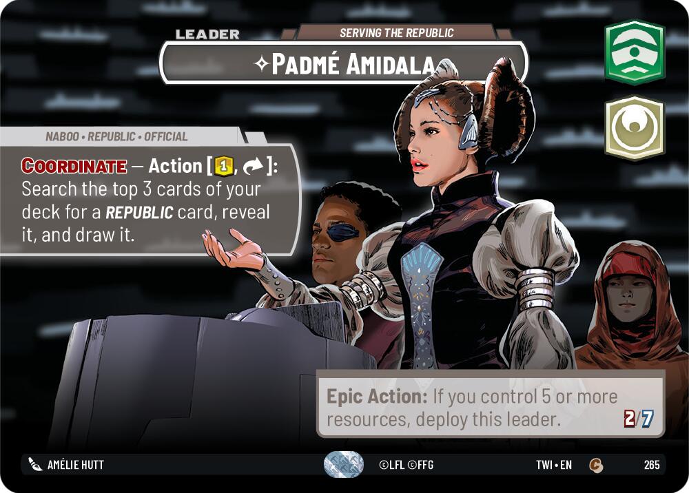 Padme Amidala - Serving the Republic (Showcase) (265) [Twilight of the Republic] | Grognard Games