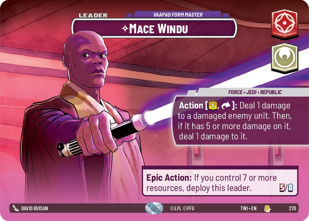 Mace Windu - Vaapad Form Master (Showcase) (270) [Twilight of the Republic] | Grognard Games