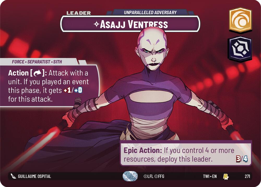 Asajj Ventress - Unparalleled Adversary (Showcase) (271) [Twilight of the Republic] | Grognard Games