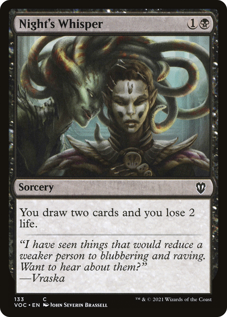 Night's Whisper [Innistrad: Crimson Vow Commander] | Grognard Games