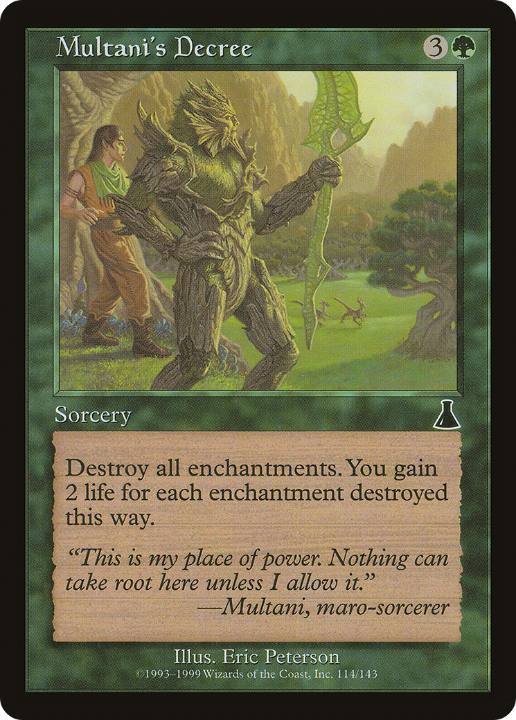 Multani's Decree [Urza's Destiny] | Grognard Games