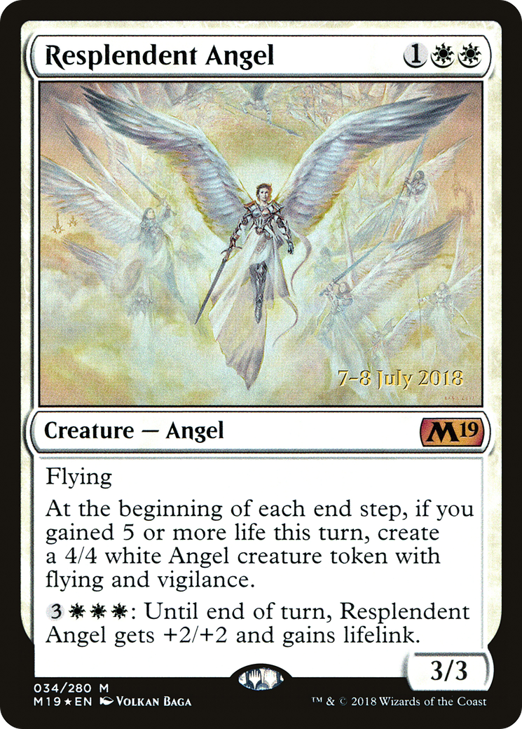 Resplendent Angel  [Core Set 2019 Prerelease Promos] | Grognard Games