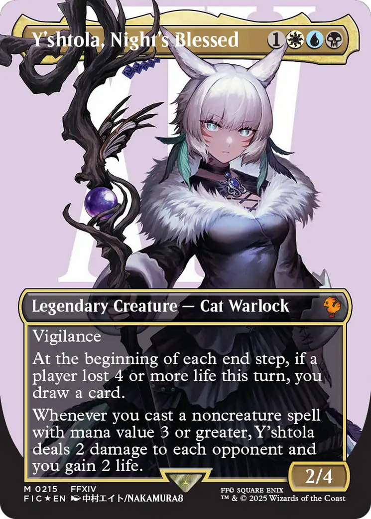Y'shtola, Night's Blessed (Borderless) (Surge Foil) [FINAL FANTASY Commander] | Grognard Games