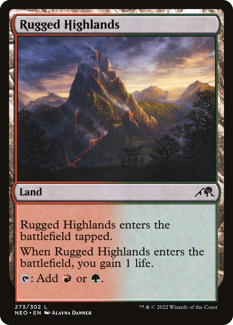 Rugged Highlands [Kamigawa: Neon Dynasty] | Grognard Games