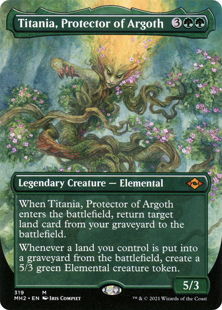 Titania, Protector of Argoth (Borderless Alternate Art) [Modern Horizons 2] | Grognard Games