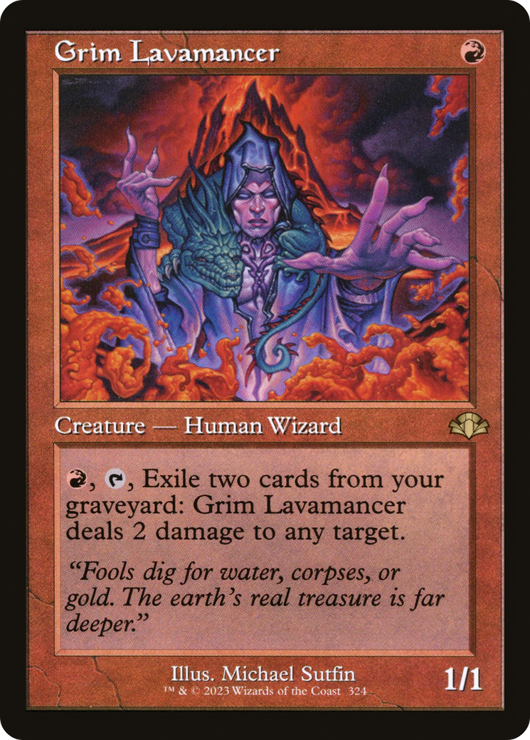 Grim Lavamancer (Retro) [Dominaria Remastered] | Grognard Games