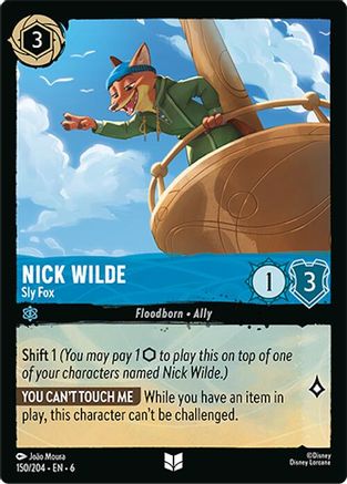 Nick Wilde - Sly Fox (150/204) [Azurite Sea] | Grognard Games
