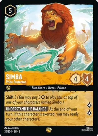 Simba - Pride Protector (20/204) [Azurite Sea] | Grognard Games