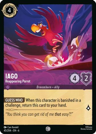 Iago - Reappearing Parrot (45/204) [Azurite Sea] | Grognard Games