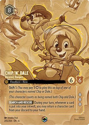 Chip 'n' Dale - Recovery Rangers (Enchanted) (205/204) [Azurite Sea] | Grognard Games