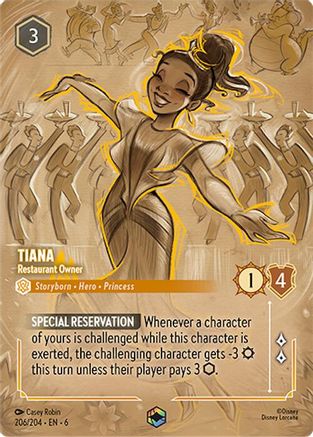 Tiana - Restaurant Owner (Enchanted) (206/204) [Azurite Sea] | Grognard Games