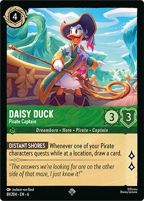 Daisy Duck - Pirate Captain (81/204) [Azurite Sea] | Grognard Games