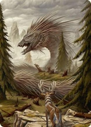 Quilled Greatwurm Art Card (44/54) (ASFDN-044) - Art Series: Foundations | Grognard Games