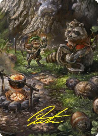 Sylvan Scavenging Art Card (46/54) (Gold-Stamped Signature) (ASFDN-046) - Art Series: Foundations | Grognard Games