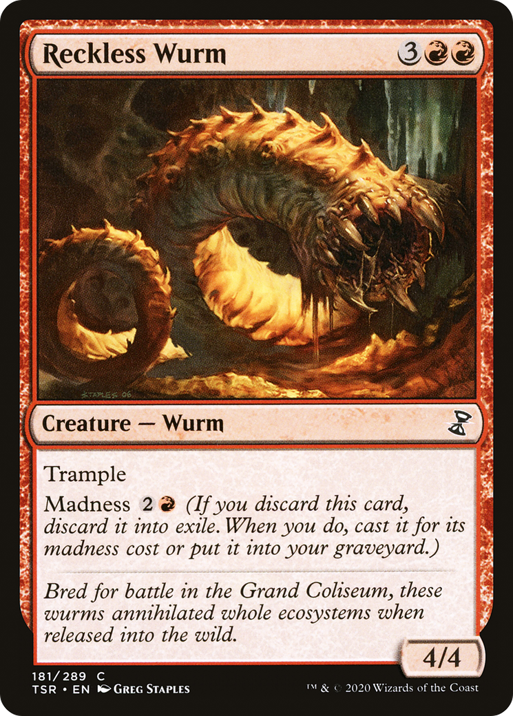 Reckless Wurm [Time Spiral Remastered] | Grognard Games