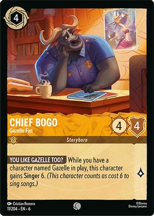 Chief Bogo - Gazelle Fan (11/204) [Azurite Sea] | Grognard Games