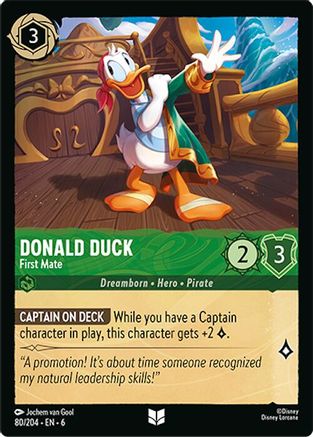 Donald Duck - First Mate (80/204) [Azurite Sea] | Grognard Games